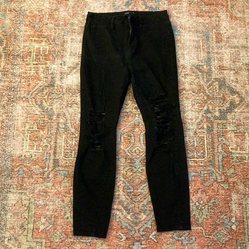 Ripped Black Pants
